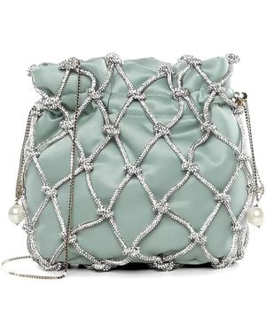 Rosantica Crystal-Embellished Clutch Bag - Grey
