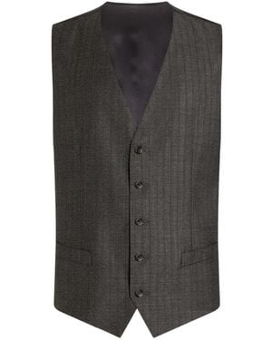 Dolce & Gabbana Pinstripe Wool Vest - Gray