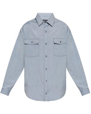 Giorgio Armani Button-Up Overhemd - Blauw