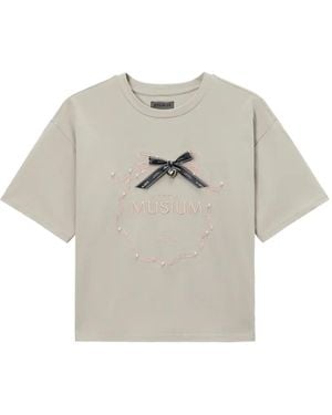 Musium Div. Bow-Embroidered T-Shirt - White