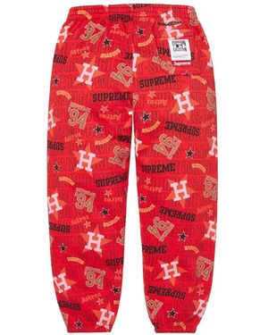Supreme X Mitchell & Ness Teams Pantalon De Jogging À Logo Imprimé - Red