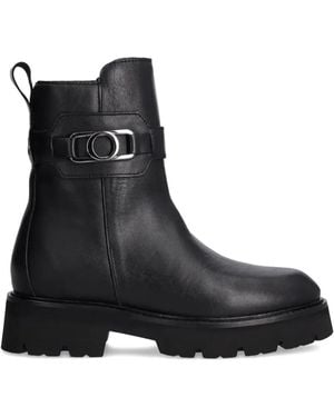 Marc O' Polo Buckle-Fastening Leather Boots - Black