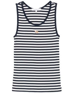 Maison Kitsuné ストライプ トップ - ブルー