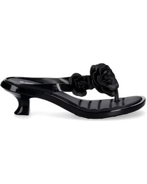 Melissa Floral-Applique Sandals - White