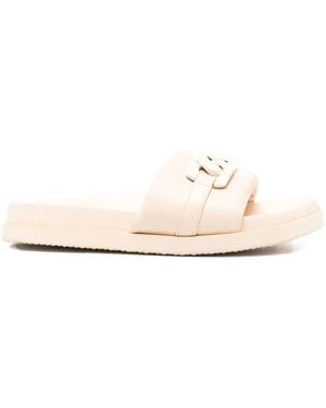 Högl Gemma Sandalen Met Kettingdetail - Naturel