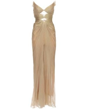 Maria Lucia Hohan Plissé-Effect Cut-Out Dress - White