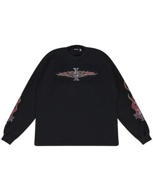 Greedy Unit Thermal Print T-Shirt - Black