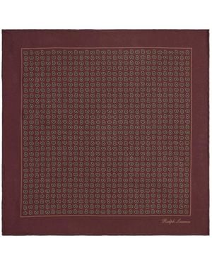 Ralph Lauren Paisley-Print Silk Pocket Square - Purple