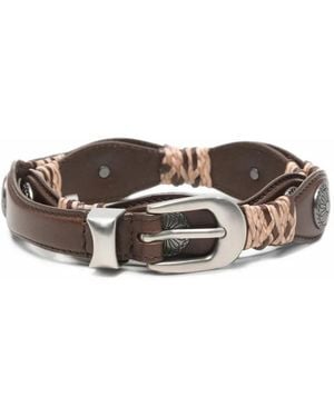 MAISON HOTEL Campo Telmo Concho-Embellished Belt - Brown
