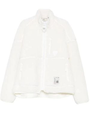 Maison Mihara Yasuhiro Fleece Zip-Up Jacket - White