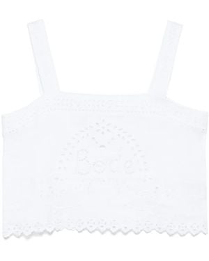 Bode Belvoir Tank Top - White