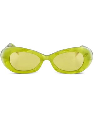 Retrosuperfuture Izipho Sonnenbrille Mit Ovalem Gestell - Gelb