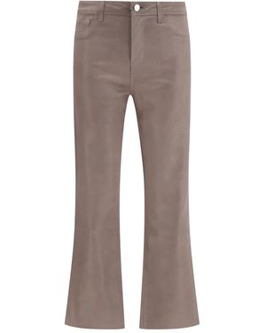 L'Agence Kendra Mock Pocket Flared Trousers - Grey