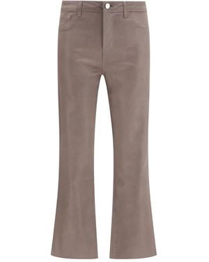 L'Agence Kendra Mock Pocket Flared Trousers - Grey