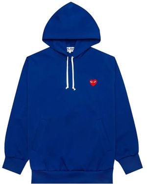COMME DES GARÇONS PLAY Heart-Patch Hoodie - Blue