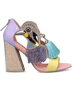 Kat Maconie Bird-Embellishment Sandals - Blue