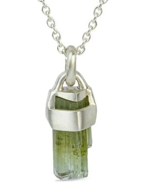 Parts Of 4 Sterling Talisman Verdite Necklace - Green