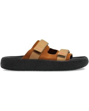 Veja X Homecore Logo-Embellished Slides - Brown