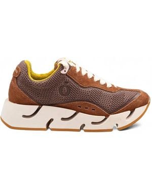 Paloma Barceló Hadi Panelled Mesh Trainers - Brown