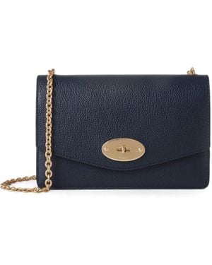 Mulberry Mini Darley Grainy-Leather Cross Body Bag - Blue