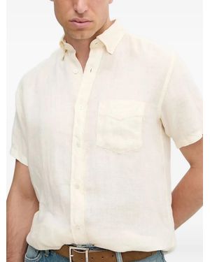 GANT Short-Sleeve Patch-Pocket Shirt - Natural