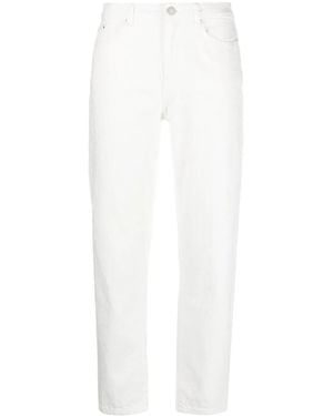 KARL LAGERFELD High-Waisted Straight-Leg Jeans - White