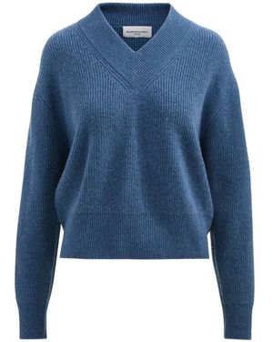 Brandon Maxwell Gerippter Maris Pullover - Blau