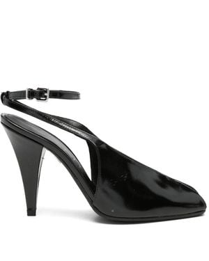 Chantal Buckle-Fastening Leather Sandals - Black