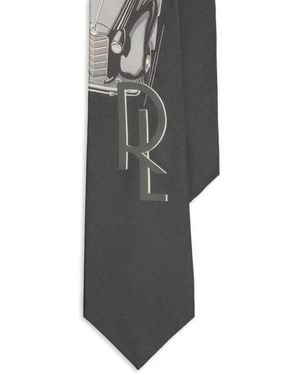 Ralph Lauren Automobile-Print Tie - Grey