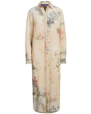 Ralph Lauren Floral Midi Shirt Dress - White