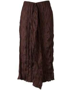 STAUD Mai Midi Skirt - Brown
