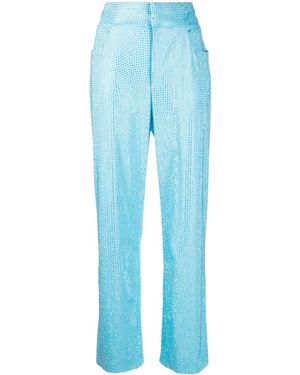 GIUSEPPE DI MORABITO Crystal-Embellishment Trousers - Blue