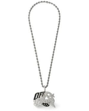 Off-White c/o Virgil Abloh Wizard Strass-Embellished Necklace - White