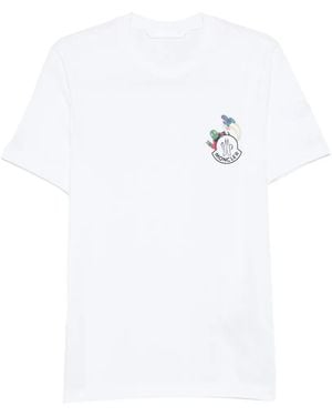 Moncler Cartoon Logo Graphic T-Shirt - White