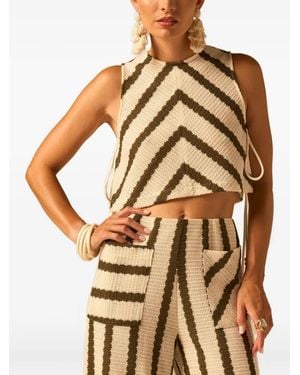 JBQ Striped Top - Brown