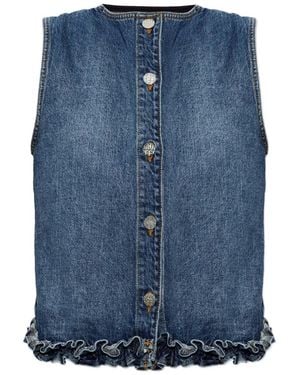 Baum und Pferdgarten Madie Blouse Met Ruches - Blauw
