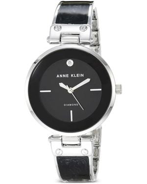 Anne Klein Diamond 34Mm Watch - Black