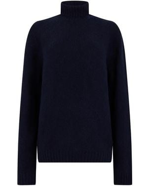 Moorer Pullover Mit Stehkragen - Blau