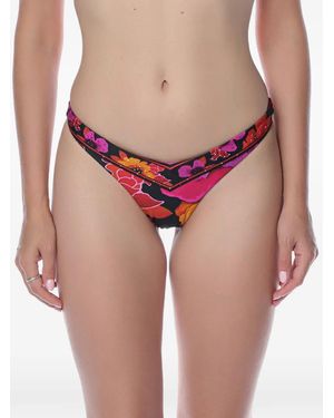 CAMILLA Slip Bikini Con Stampa A Fiori - Rosso