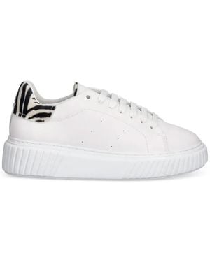 Marc O' Polo Zebra-Print Panelled Trainers - White