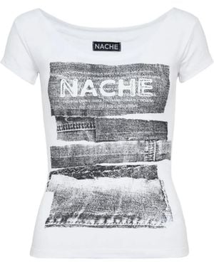 Nach Collage Logo T-Shirt - White