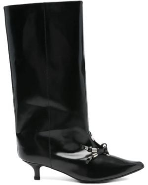 Toga 45mm Tassel-embellishment Leather Boots - ブラック