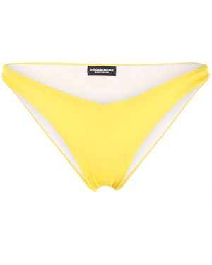 DSquared² Bragas De Bikini Con Logo Estampado - Amarillo