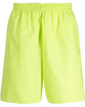 MM6 by Maison Margiela Numbers-Embroidered Elasticated-Waist Shorts - Yellow