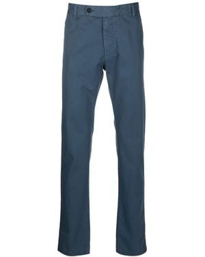 Massimo Alba Off-Centre Button Chinos - Blue
