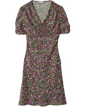 Burberry Ditsy Floral Mini Dress - Black