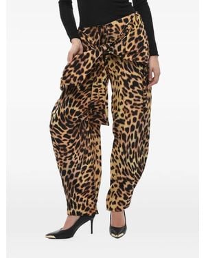 Stella McCartney Leopard-Print Silk Pants - Multicolor