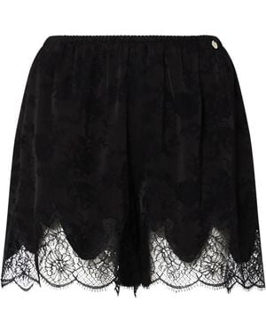 Liu Jo Jacquard Shorts With Lace Details - Black