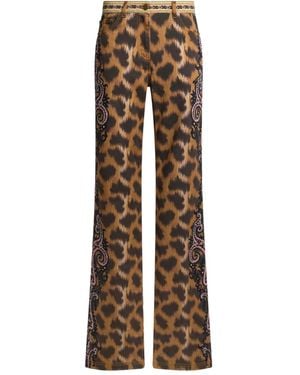 Etro Vaqueros Bootcut Con Motivo Animal - Neutro