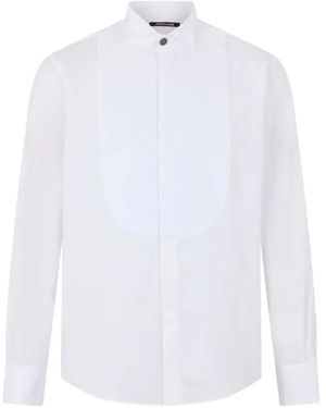 Roberto Cavalli Bib-Panel Wing-Tip Shirt - White